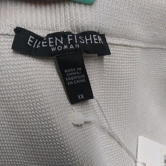 Eileen Fisher Silk Organic Cotton Interlock Pencil Skirt In Bone Career  Sz 1X - Picture 5 of 8